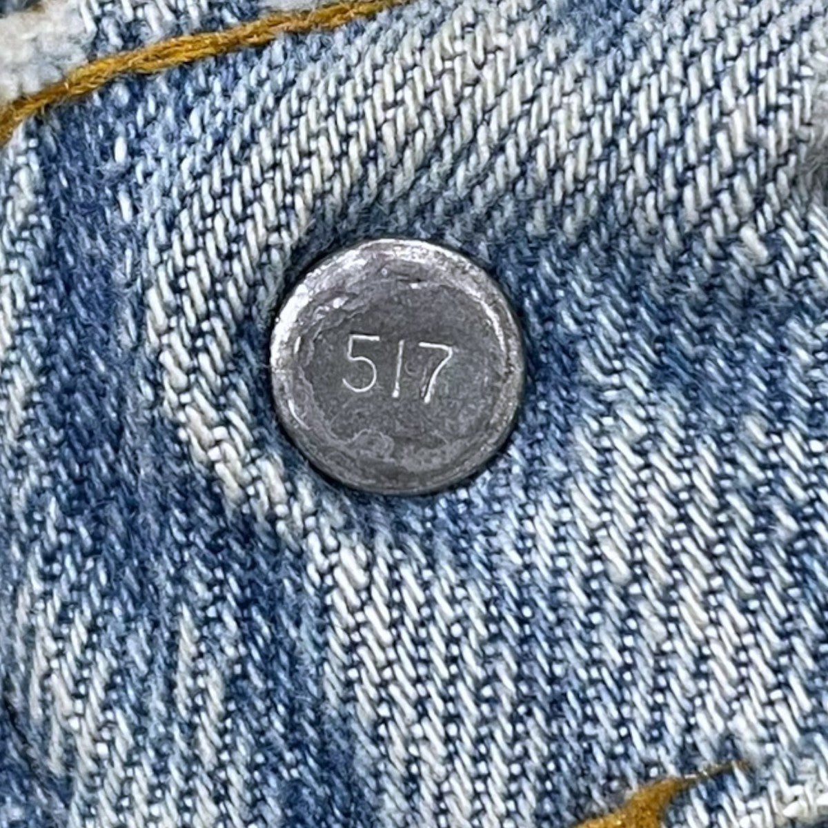 80s フレアデニムパンツ 517 BOOTCUT ブーツカット ボタン裏517 Orange Tab オレンジタブ SCOVILL スコービル