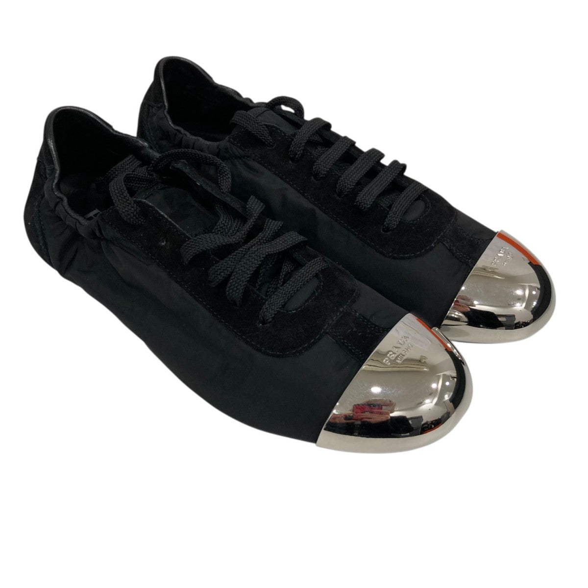 PRADA Re-Nylon xスエード エラスティックスニーカーローカットスニーカー990 古着・中古-1枚目のアイテム画像