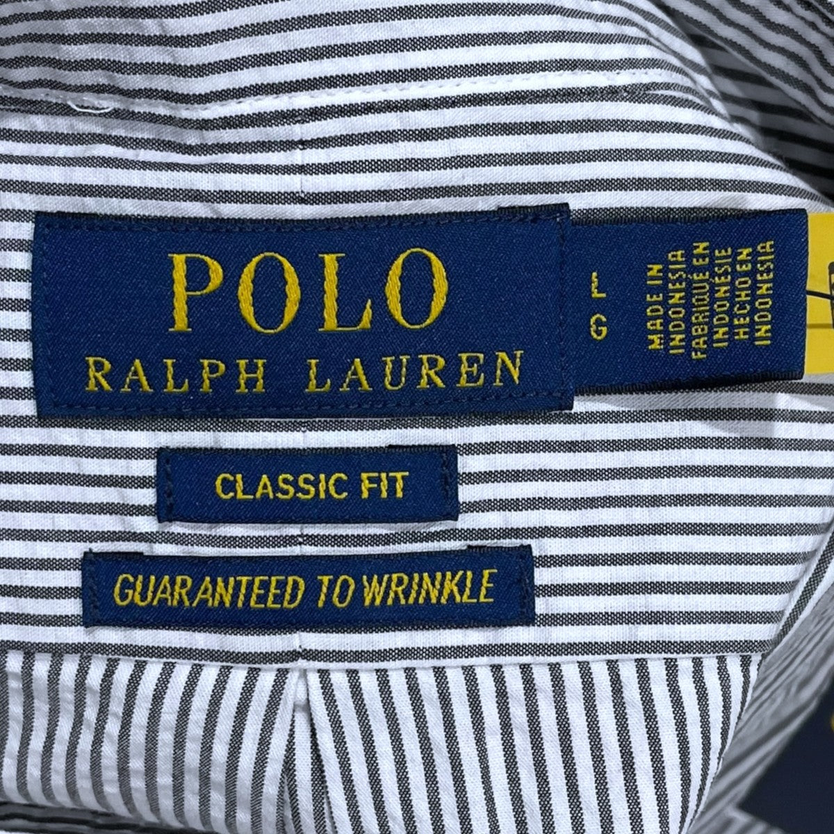 POLO RALPH LAUREN ストライプ柄ボタンダウンシャツ CLASSIC FIT クラシックフィット 古着・中古-5枚目のアイテム画像