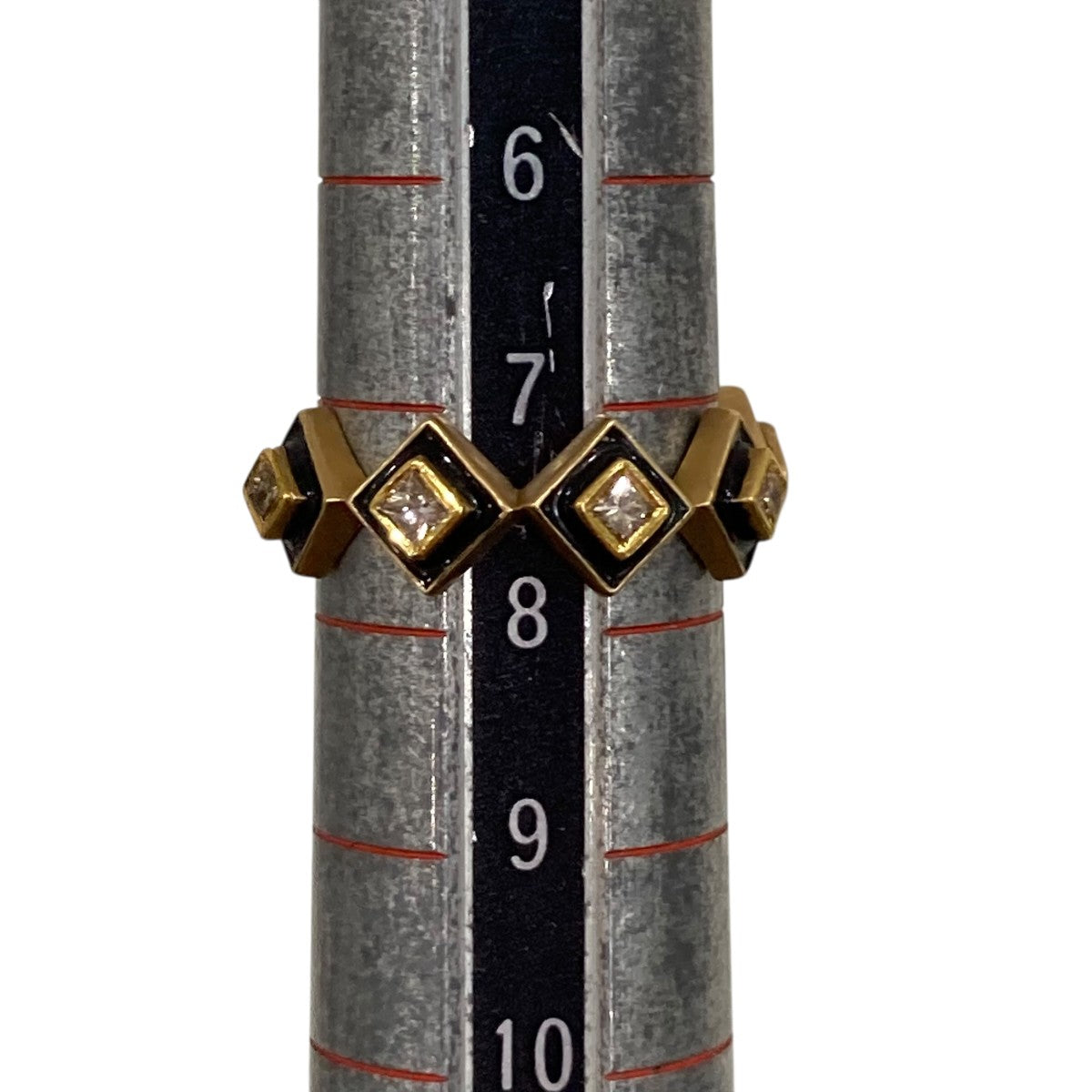 Sharanpol 月桂 K18 brown diamond with enamel eternity cuff ringリング 古着・中古-6枚目のアイテム画像