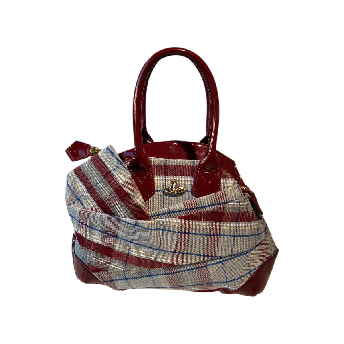 Vivienne Westwood チェックハンドバッグ 古着・中古-1枚目のアイテム画像