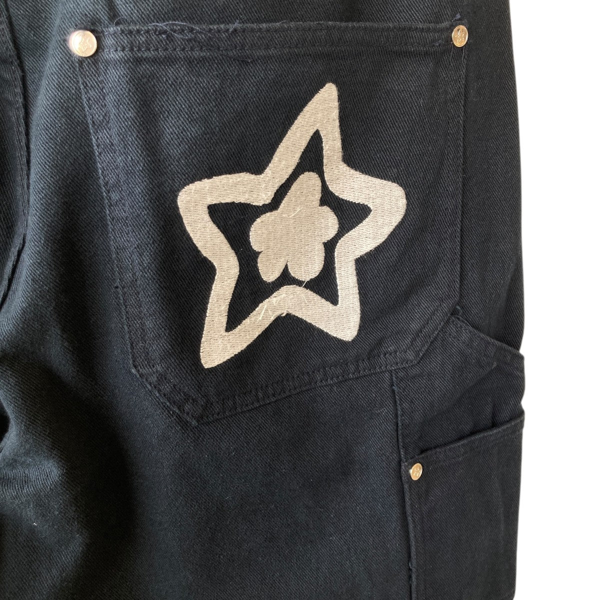 starteam(スターチーム) ダブルニーワイドパンツ ブラック サイズ 34