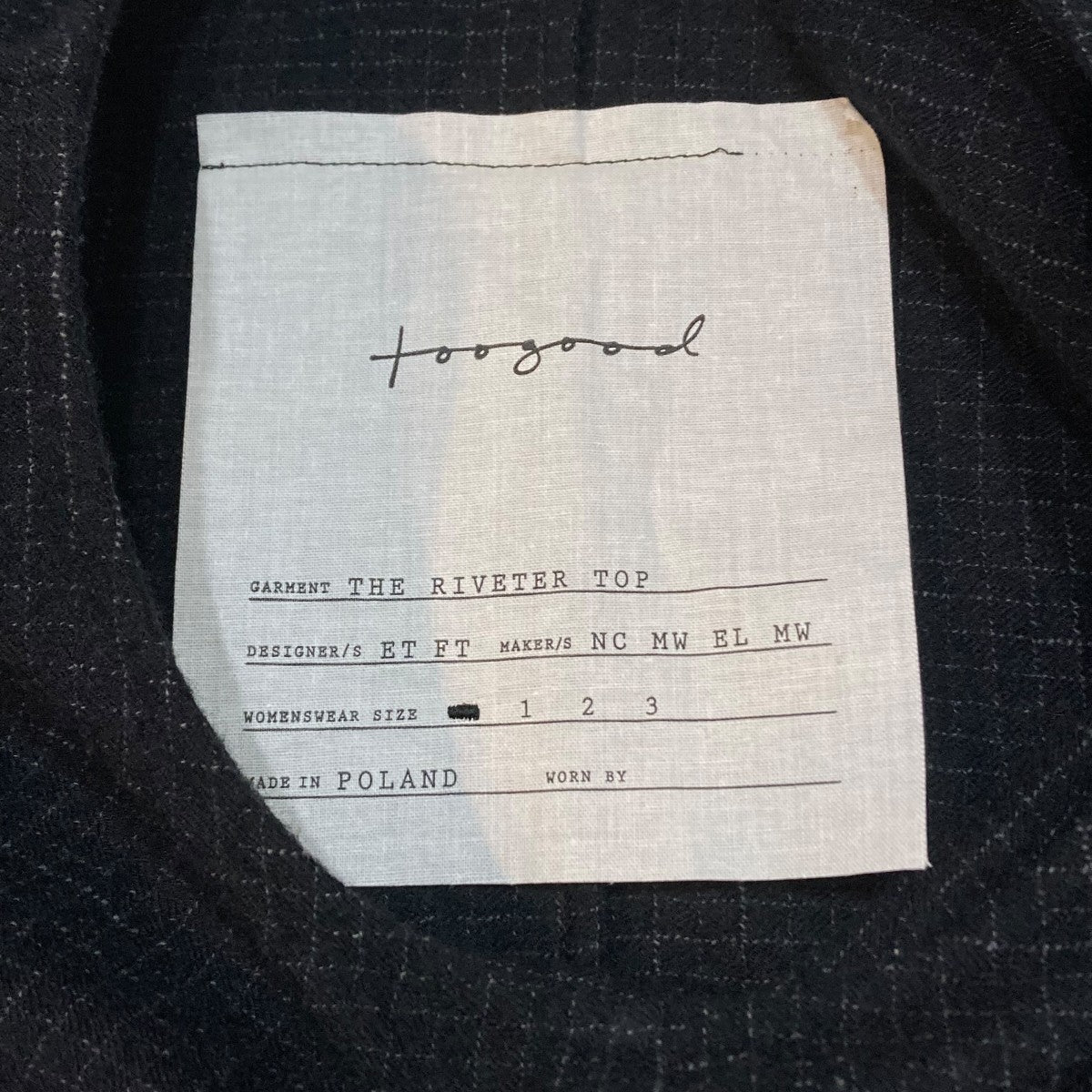 toogood THE RIVETER TOP長袖カットソー 古着・中古-6枚目のアイテム画像