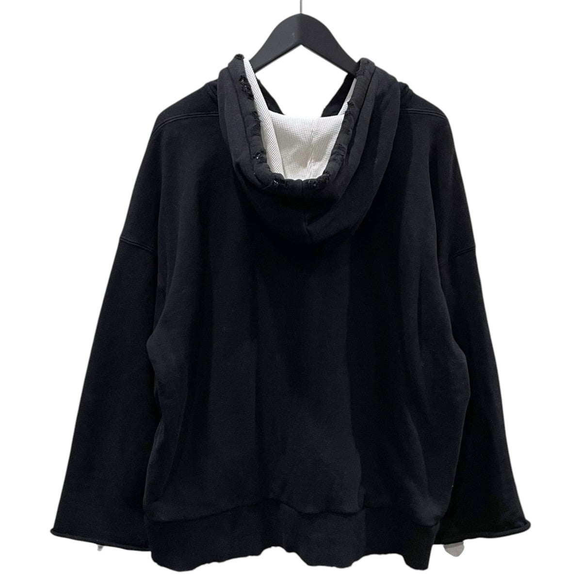 ANCELLM 23AW ダメージ加工レイヤードジップアップパーカー ZIP-UP HOODIE ジップアップフーディ ANC-CT33 古着・中古-2枚目のアイテム画像