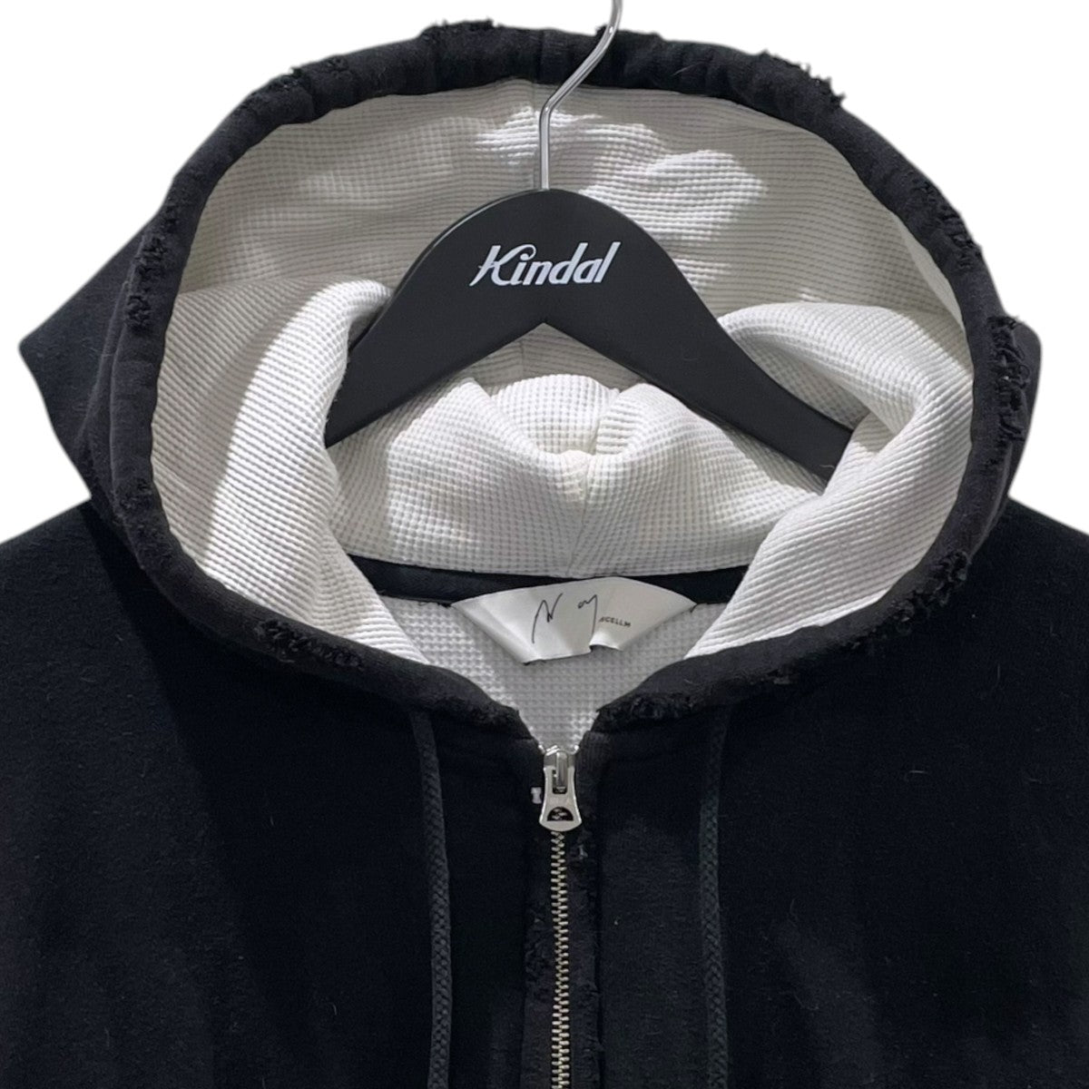 ANCELLM 23AW ダメージ加工レイヤードジップアップパーカー ZIP-UP HOODIE ジップアップフーディ ANC-CT33 古着・中古-3枚目のアイテム画像
