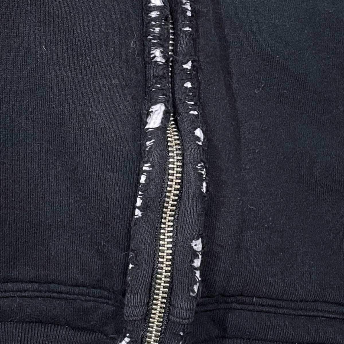 ANCELLM 23AW ダメージ加工レイヤードジップアップパーカー ZIP-UP HOODIE ジップアップフーディ ANC-CT33 古着・中古-5枚目のアイテム画像