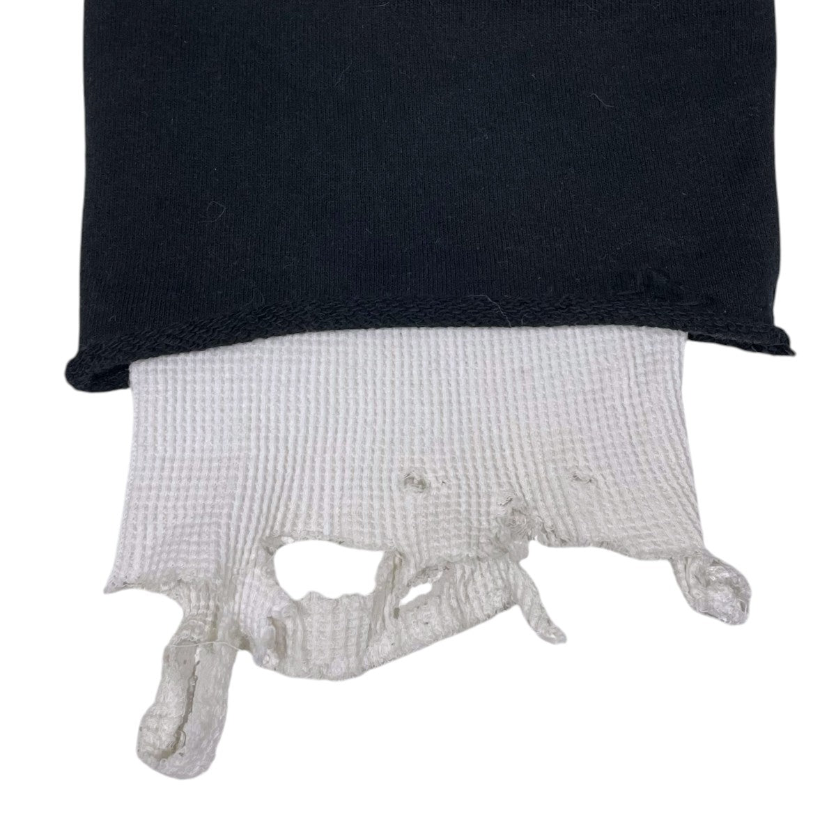 ANCELLM 23AW ダメージ加工レイヤードジップアップパーカー ZIP-UP HOODIE ジップアップフーディ ANC-CT33 古着・中古-6枚目のアイテム画像