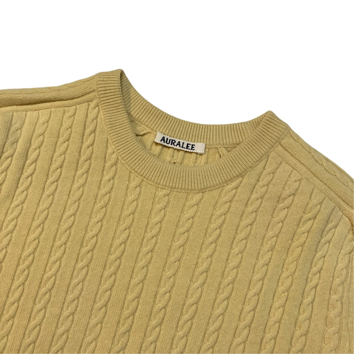 AURALEE SUPER FINE WOOL ARAN KNITアランニット セーターA25AP02WA 古着・中古-3枚目のアイテム画像