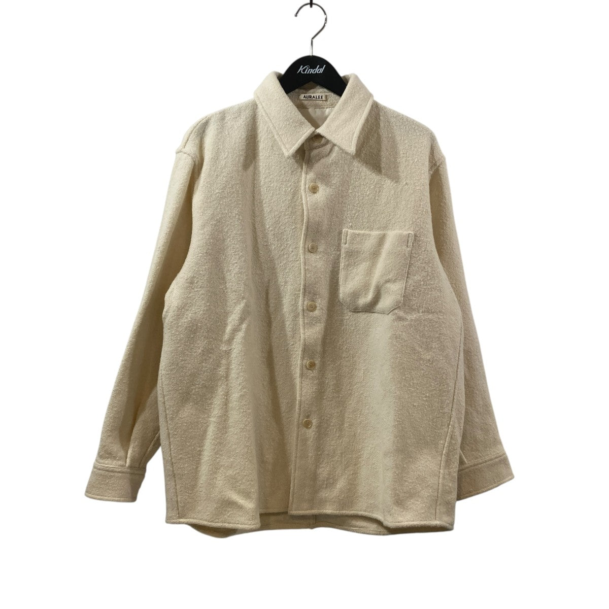 AURALEE HOMESPUN TWEED SHIRT BLOUSONジャケットA25AB02HT 古着・中古-1枚目のアイテム画像