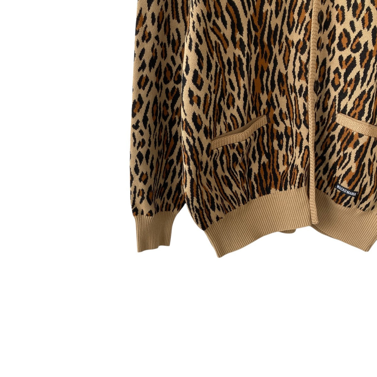 WACKO MARIA 26SSLEOPARD JACQUARD CARDIGANニットカーディガン26SS-WMK-KN18 古着・中古-4枚目のアイテム画像