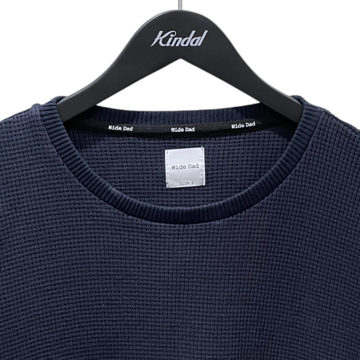 Wide Dad 裾ドローコード ワッフルカットソー YGMDad CREW P／O クループルオーバー YES GOOD MARKET Wide Dad URA7-11K002 古着・中古-3枚目のアイテム画像