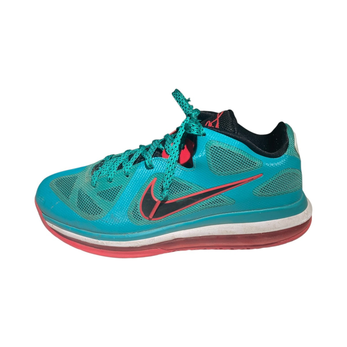 NIKE Lebron 9 Low New Green／Black／Action Red／WhiteローカットスニーカーDQ6400-300 古着・中古-2枚目のアイテム画像