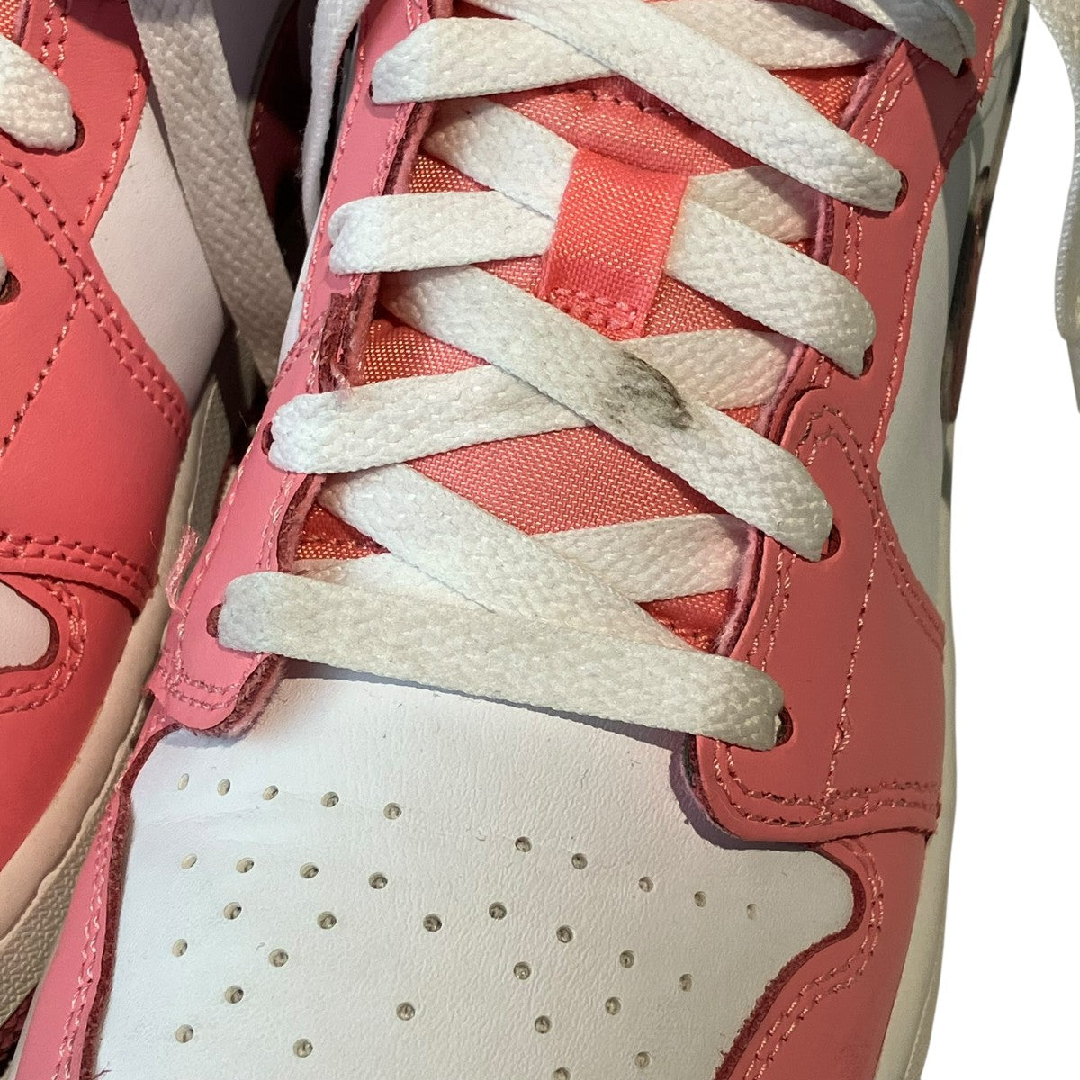GS Air Jordan 1 Mid Coral Chalk／White／Desert BerryハイカットスニーカーDQ8423-616