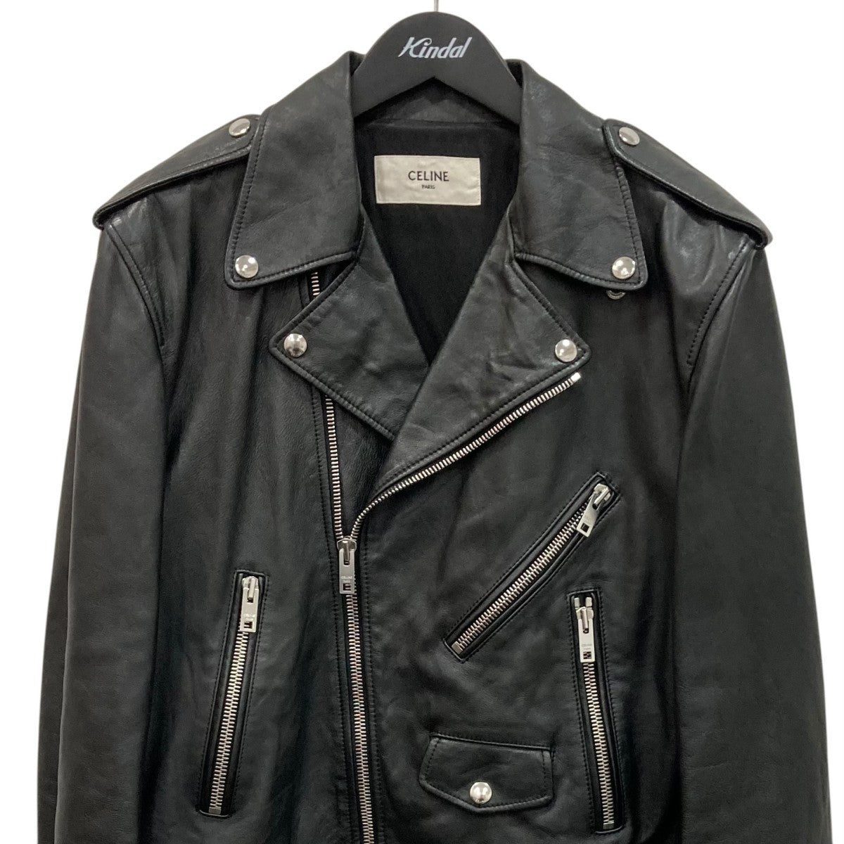 CELINE ダブルライダースジャケット2E158599E 古着・中古-2枚目のアイテム画像
