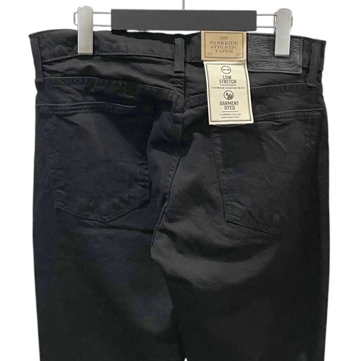 ガーメントダイ ブラックデニムパンツ THE PARKSIDE ATHLETIC TAPER ザ パークサイド アスレチック テーパー  Low Stretch Garment Dyed