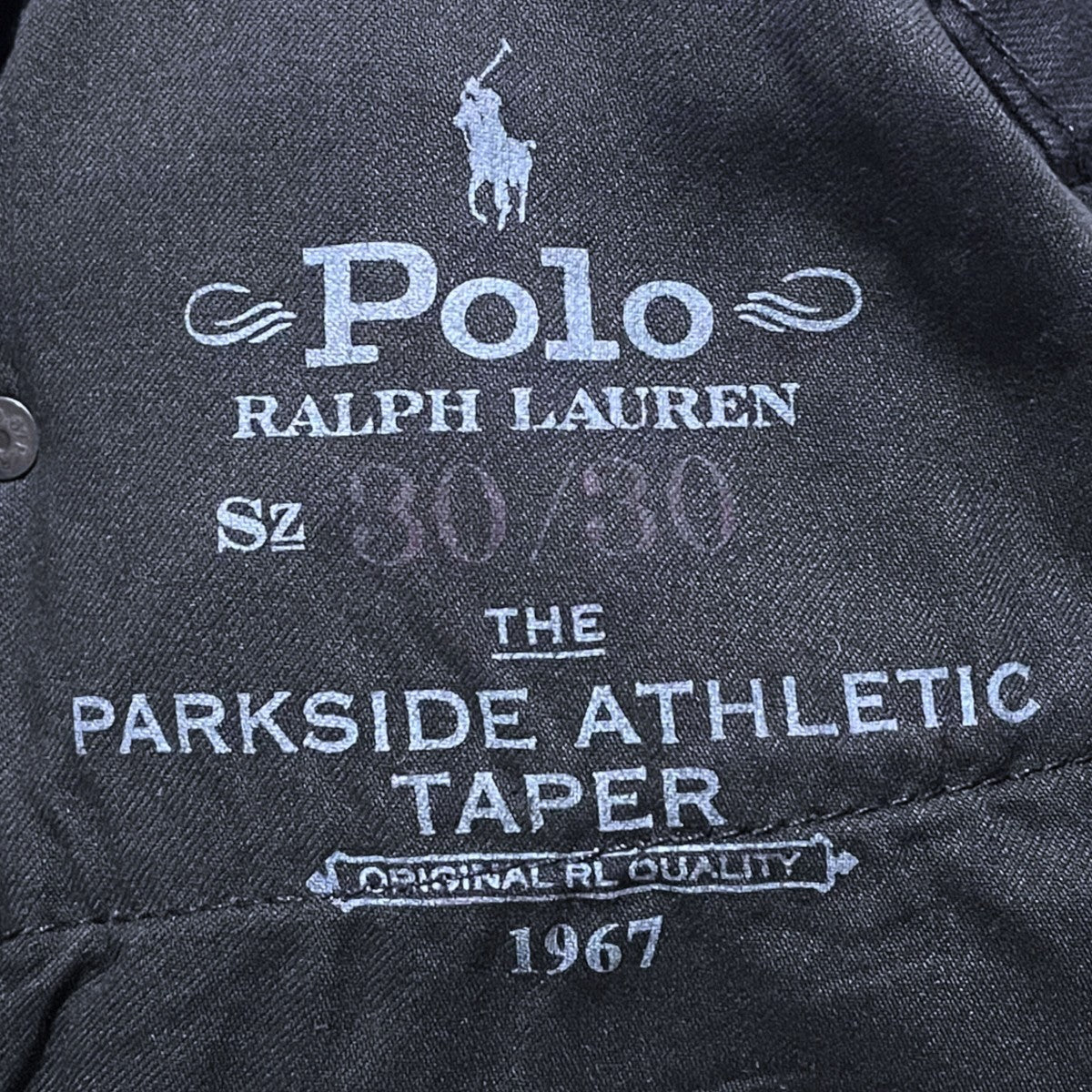 ガーメントダイ ブラックデニムパンツ THE PARKSIDE ATHLETIC TAPER ザ パークサイド アスレチック テーパー  Low Stretch Garment Dyed