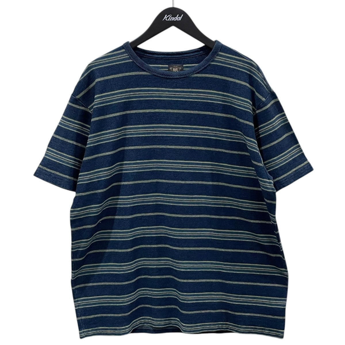 RRL(ダブルアールエル) ストライプ柄Tシャツ Indigo Striped Cotton