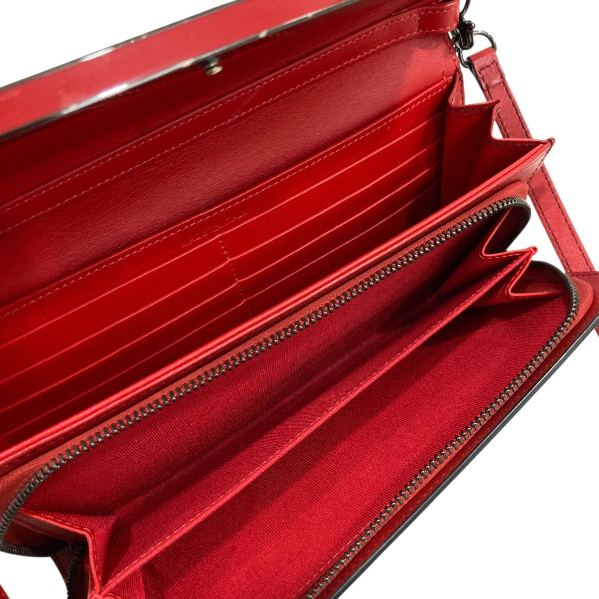 良品 Christian Louboutin クリスチャンルブタン コンパクトウォレット ワインレッド レディース 古着 中古 USED 中古・古着通販】Christian Louboutin (クリスチャン・ルブタン