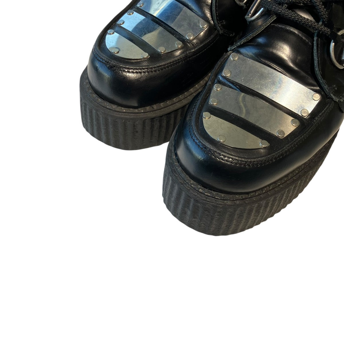 LIMI feu×UNDERGROUND(R) BLACK LEATHER BOOTS WITH METAL PLATESブーツLJ-E02-713-1-02 古着・中古-8枚目のアイテム画像