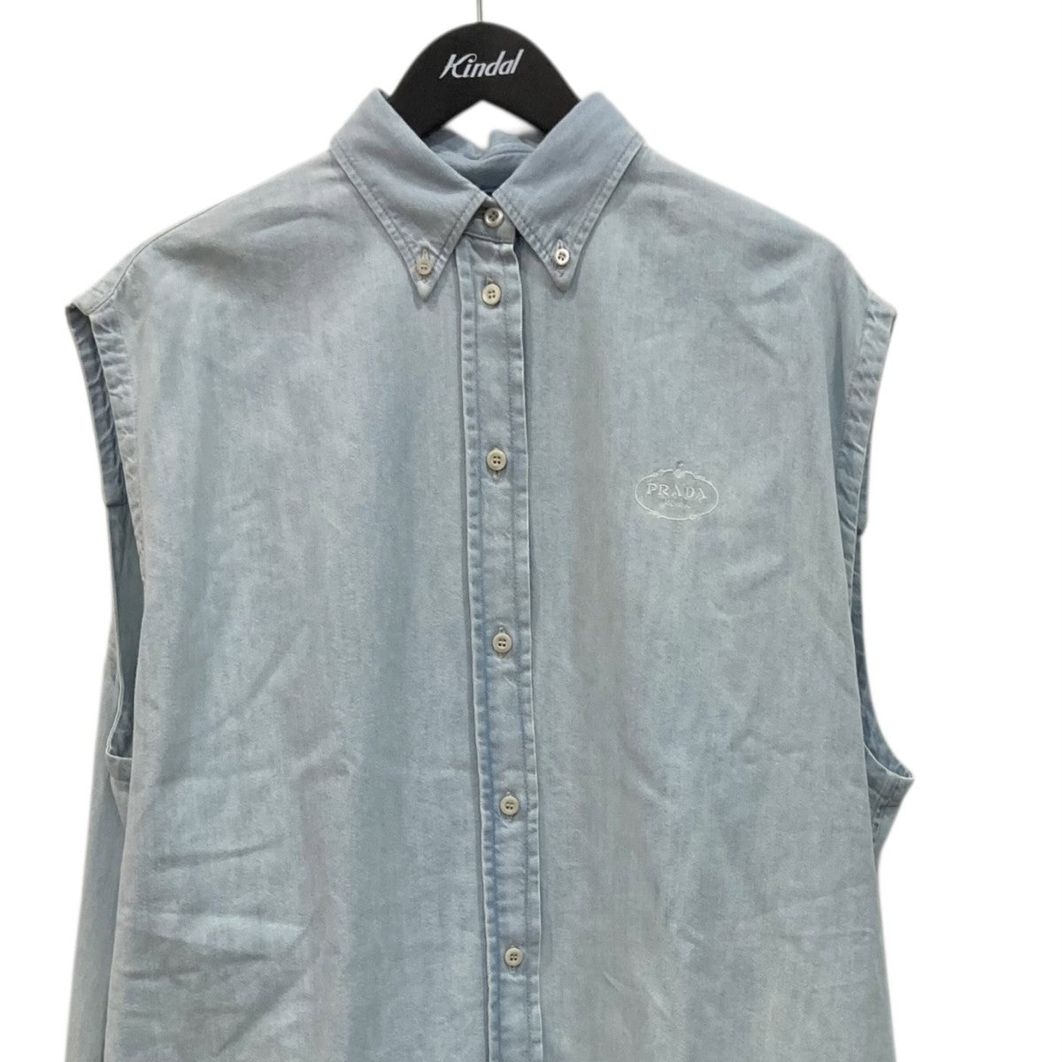 PRADA ノースリーブデニムワンピースGFC050 古着・中古-2枚目のアイテム画像