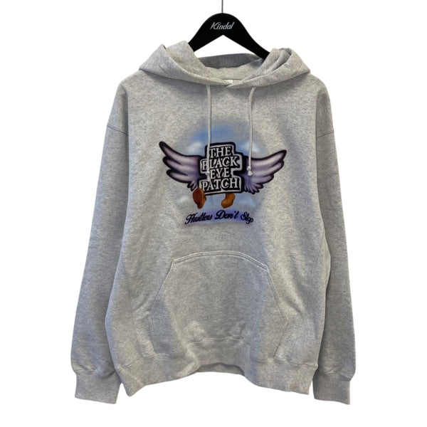 THE BLACK EYE PATCH グレー XL パーカー BlackEyePatch(ブラックアイパッチ) パーカー グレー サイズ L｜【公式