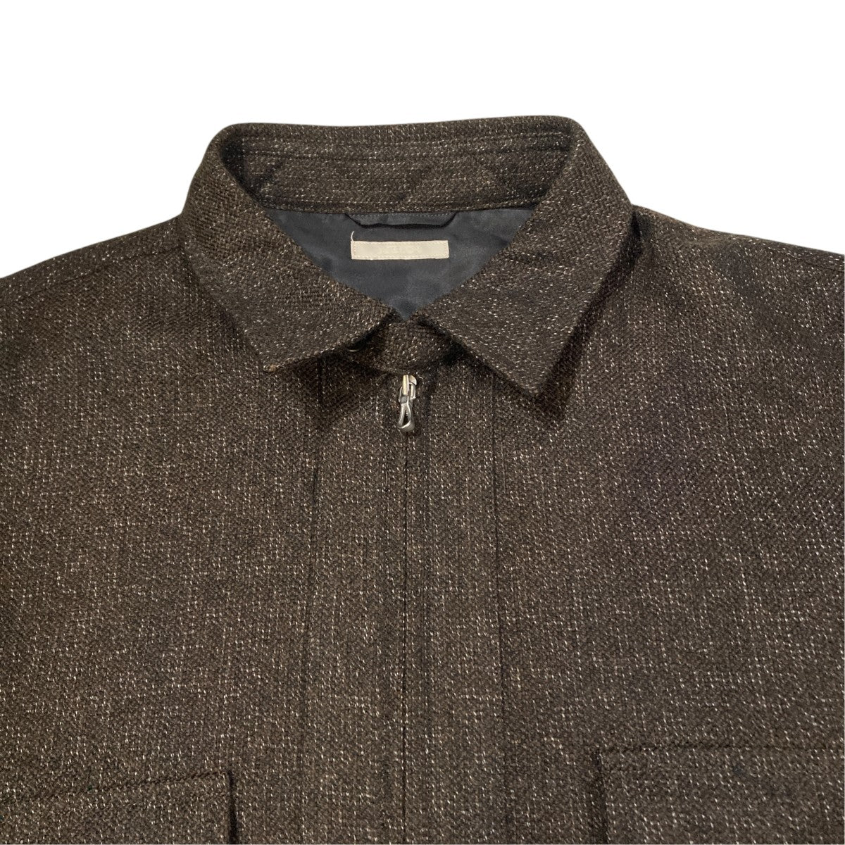 MELANGE CHAIN TWILL ZIP UP SHジップシャツULSH49-HC175-B