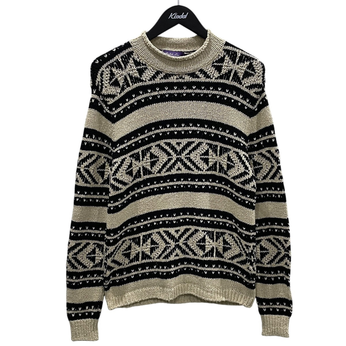 ジオメトリック柄マルベリーシルクセーター Patterned Silk Rollneck Sweater パターン シルク ロールネック セーター