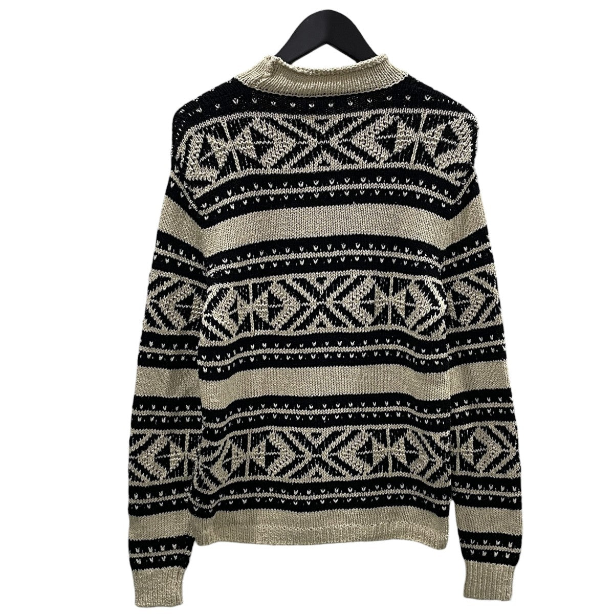 ジオメトリック柄マルベリーシルクセーター Patterned Silk Rollneck Sweater パターン シルク ロールネック セーター