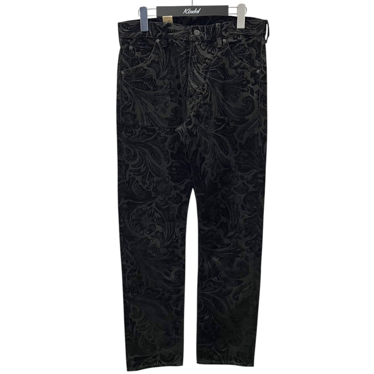 RRL 24AW フラワーフロッキープリントデニムパンツ Black Floral 12oz Flocked Denim 782943823001 古着・中古-1枚目のアイテム画像