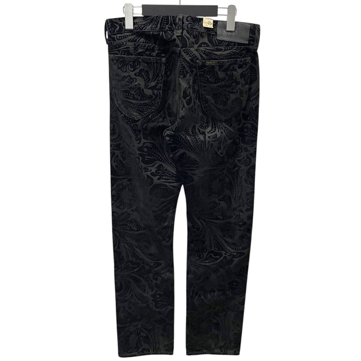 RRL 24AW フラワーフロッキープリントデニムパンツ Black Floral 12oz Flocked Denim 782943823001 古着・中古-2枚目のアイテム画像