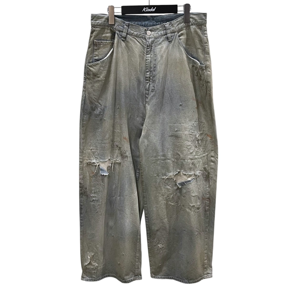 ANCELLM 25AW 加工ワイドストレートデニムパンツ #04 AGING01 ANC-PT100 古着・中古-1枚目のアイテム画像