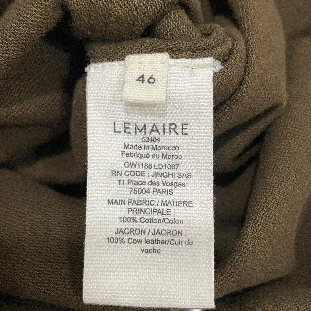 LEMAIRE 26SSジャケットOW1188 LD1067 古着・中古-6枚目のアイテム画像