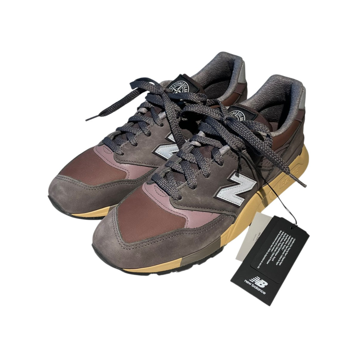 NEW BALANCE×STONE ISLAND 998 Raso GommatoローカットスニーカーU998PR 古着・中古-1枚目のアイテム画像
