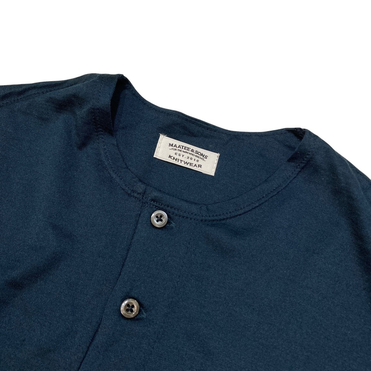 SILK PIQUE HENRY TEE長袖カットソーMT3303-0805C