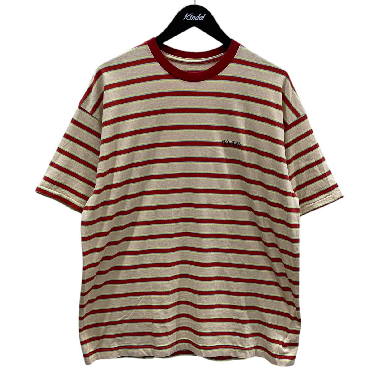 HOLIDAY 24SS ボーダー柄Tシャツ SUPER FINE BORDER S／S T-SHIRT スーパー ファイン ボーダー ショートスリーブ ティーシャツ 24101107 古着・中古-1枚目のアイテム画像
