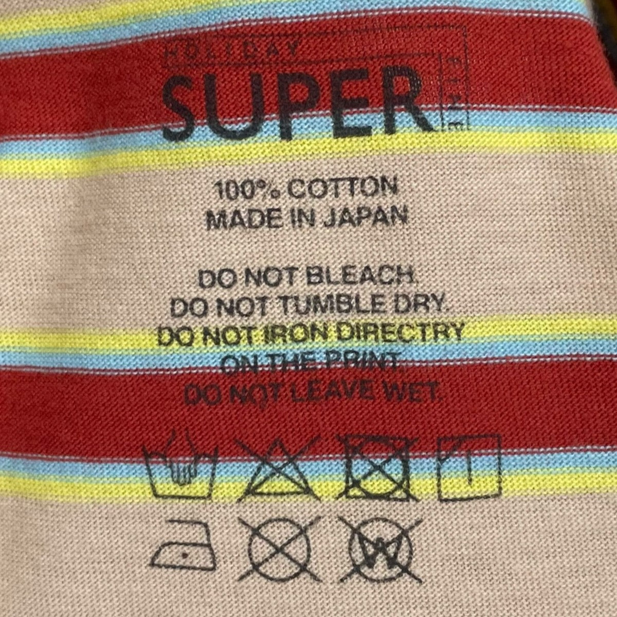HOLIDAY 24SS ボーダー柄Tシャツ SUPER FINE BORDER S／S T-SHIRT スーパー ファイン ボーダー ショートスリーブ ティーシャツ 24101107 古着・中古-5枚目のアイテム画像