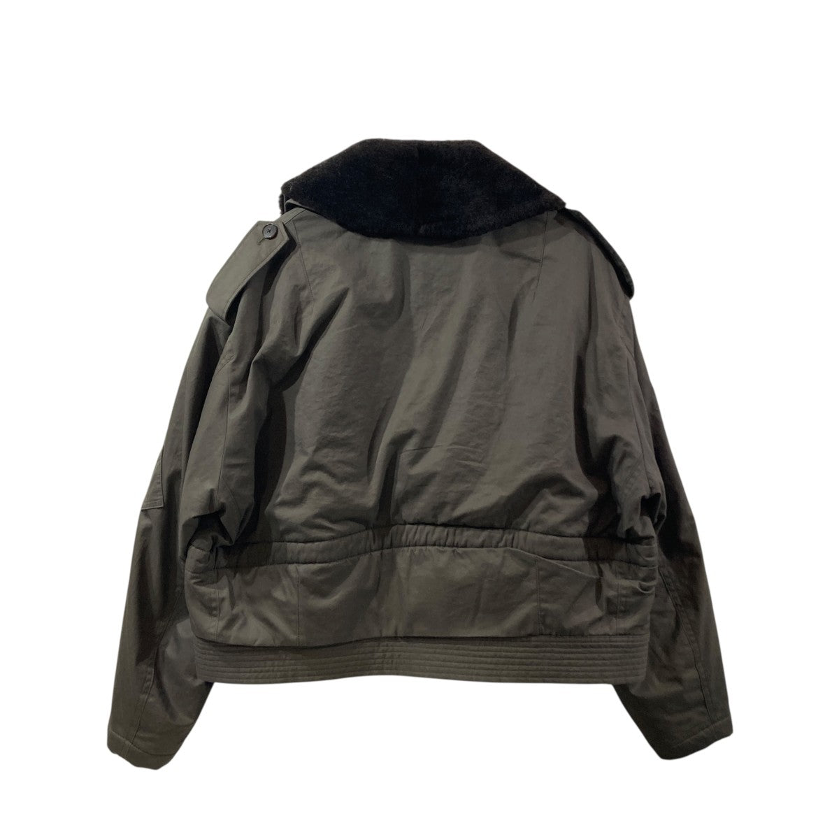 AURALEE WASHED FINX COTTON GABARDINE FLIGHT BLOUSONジャケットA25AB01HM 古着・中古-2枚目のアイテム画像