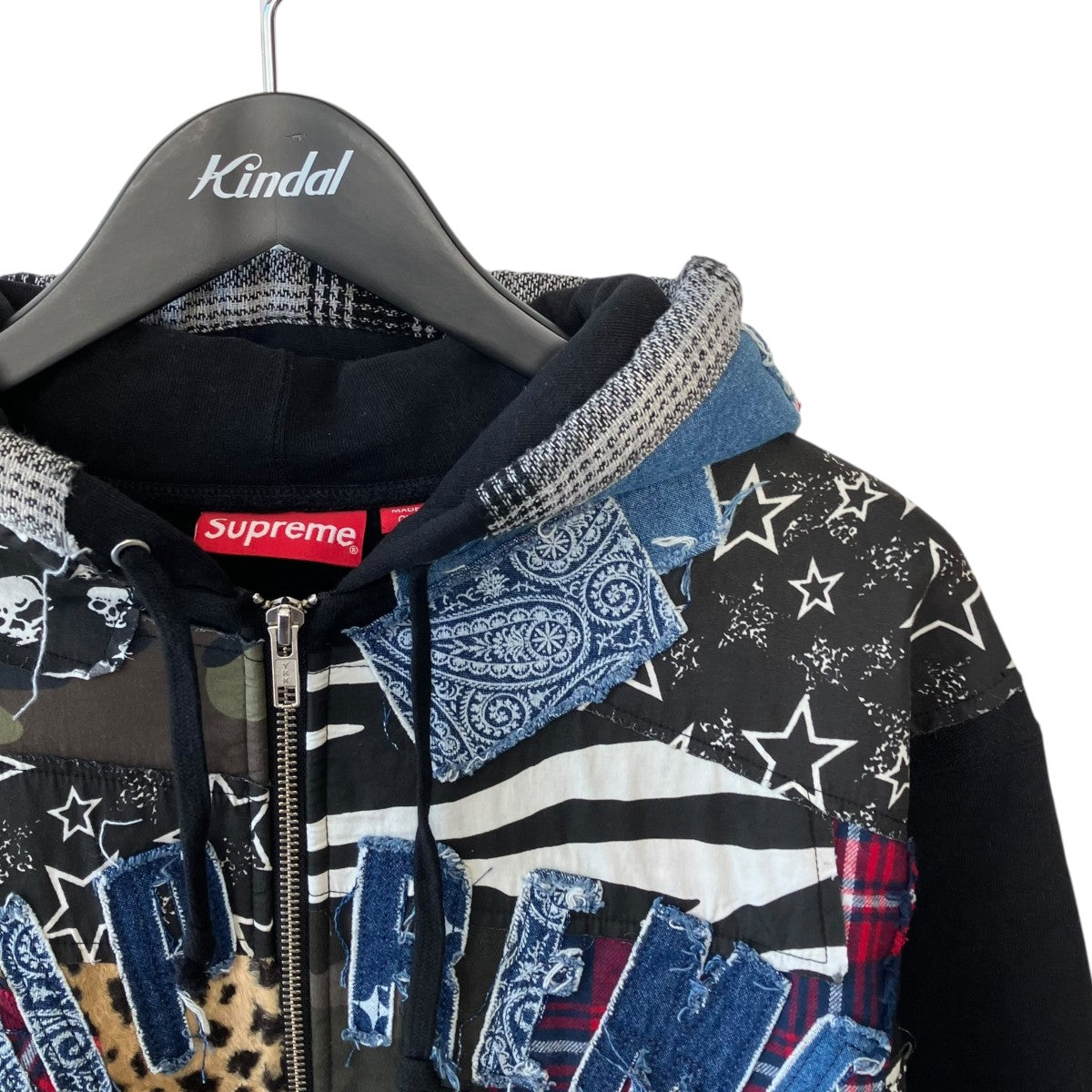 22AWPatchwork Zip Up Hooded Sweatshirtジップアップパーカー