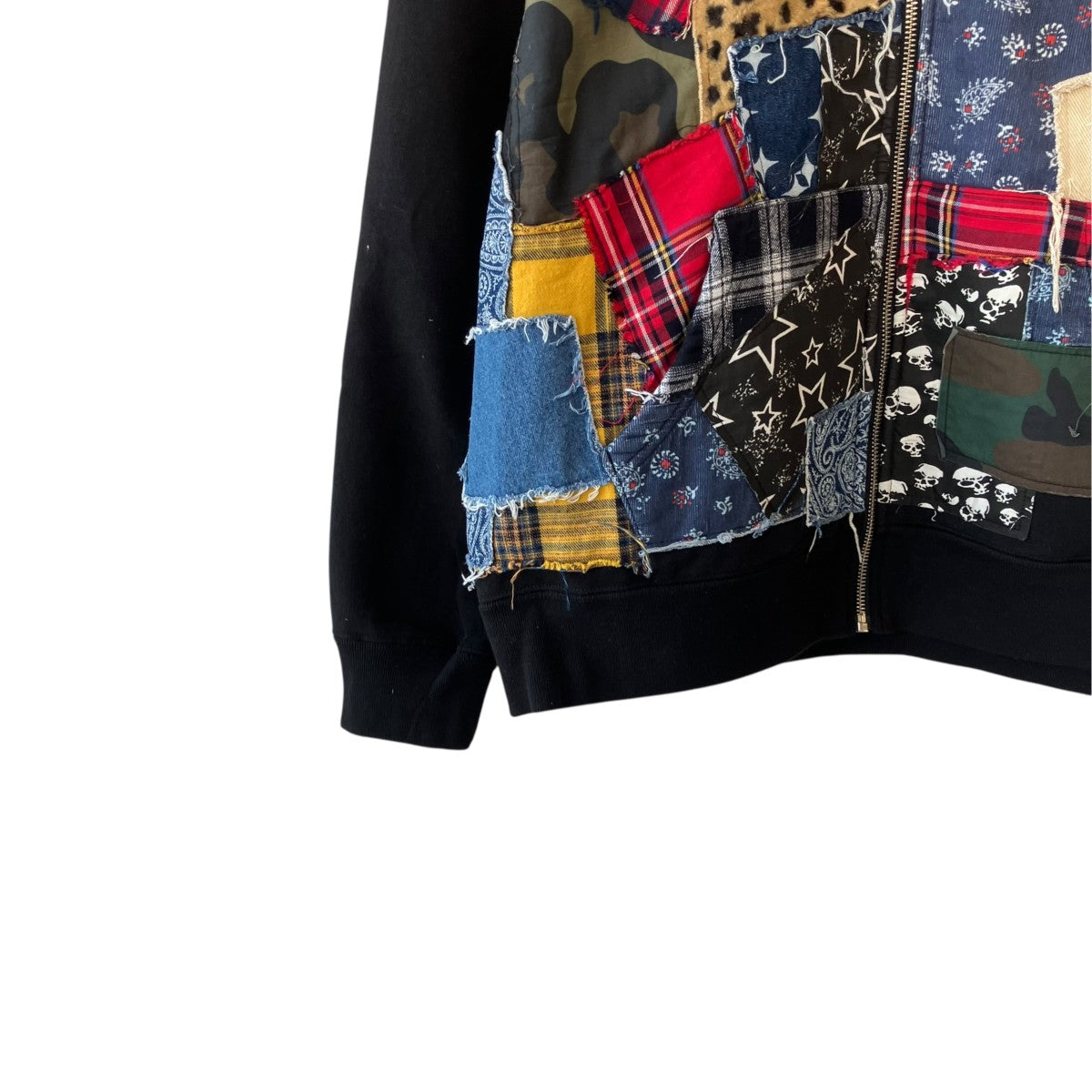 22AWPatchwork Zip Up Hooded Sweatshirtジップアップパーカー