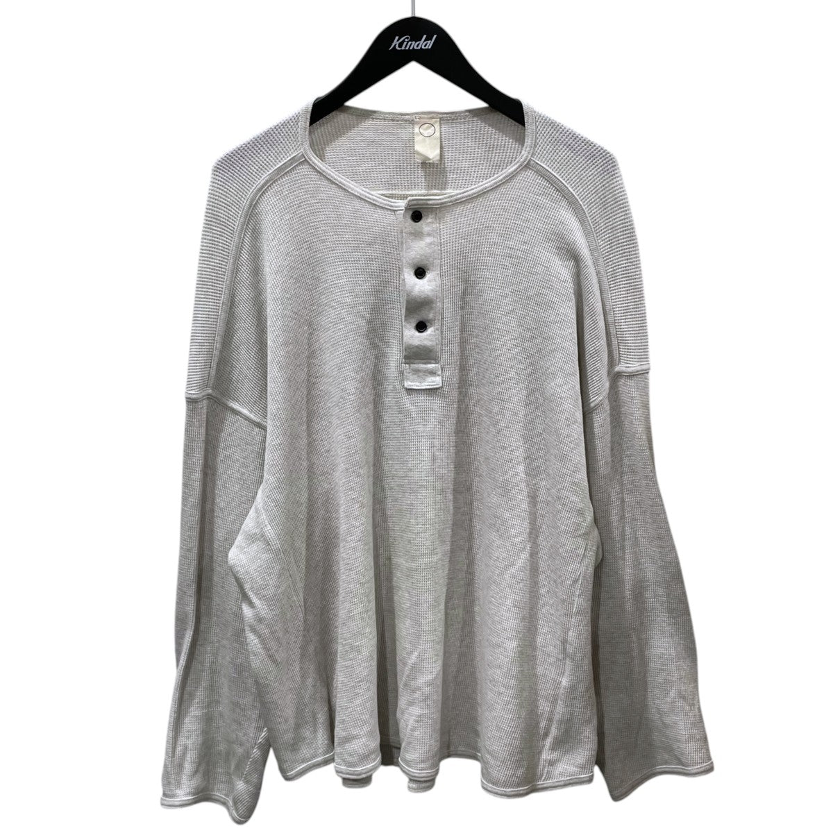 ヘンリーネックワッフル長袖カットソー LONG SLEEVE HENLEY ロングスリーブヘンリー