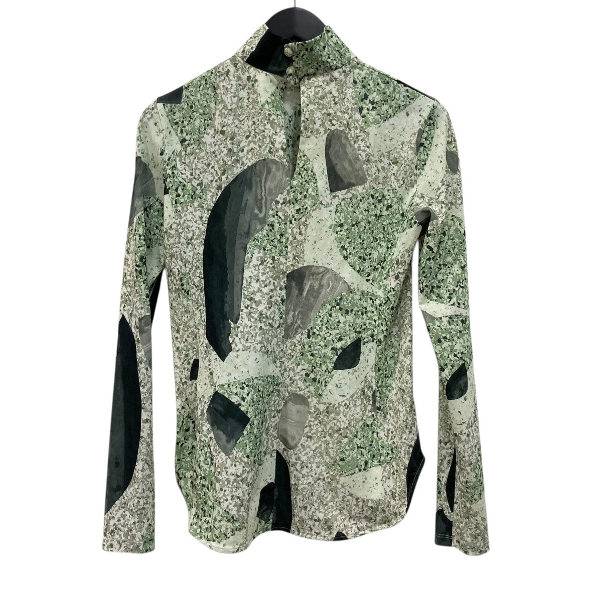 25SSMarble Print Jersey High Neck Top長袖カットソーMM25FWJS076