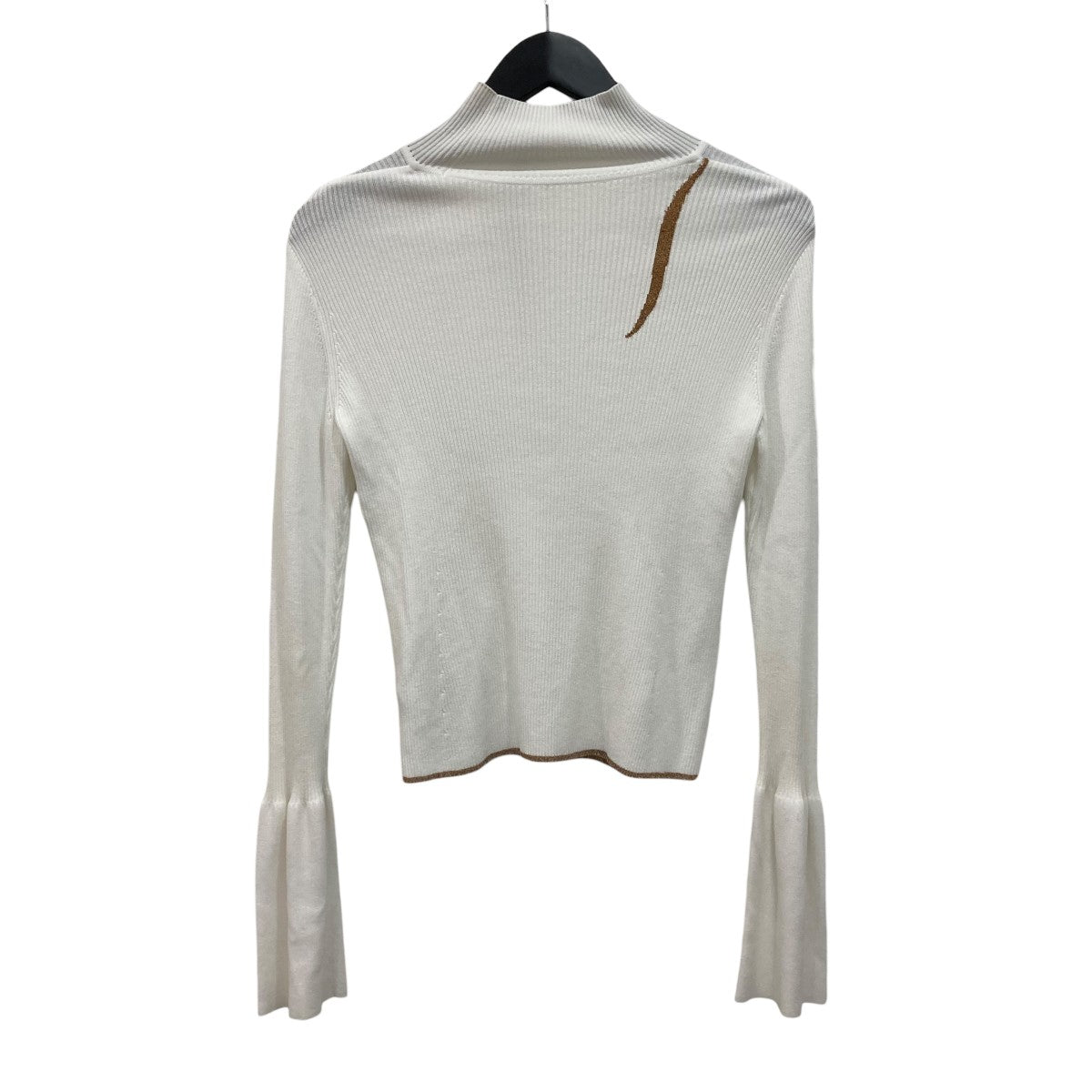 mame kurogouchi Kintsugi High Neck Knitted Top長袖ニットトップスMM24FWKN515 古着・中古-3枚目のアイテム画像
