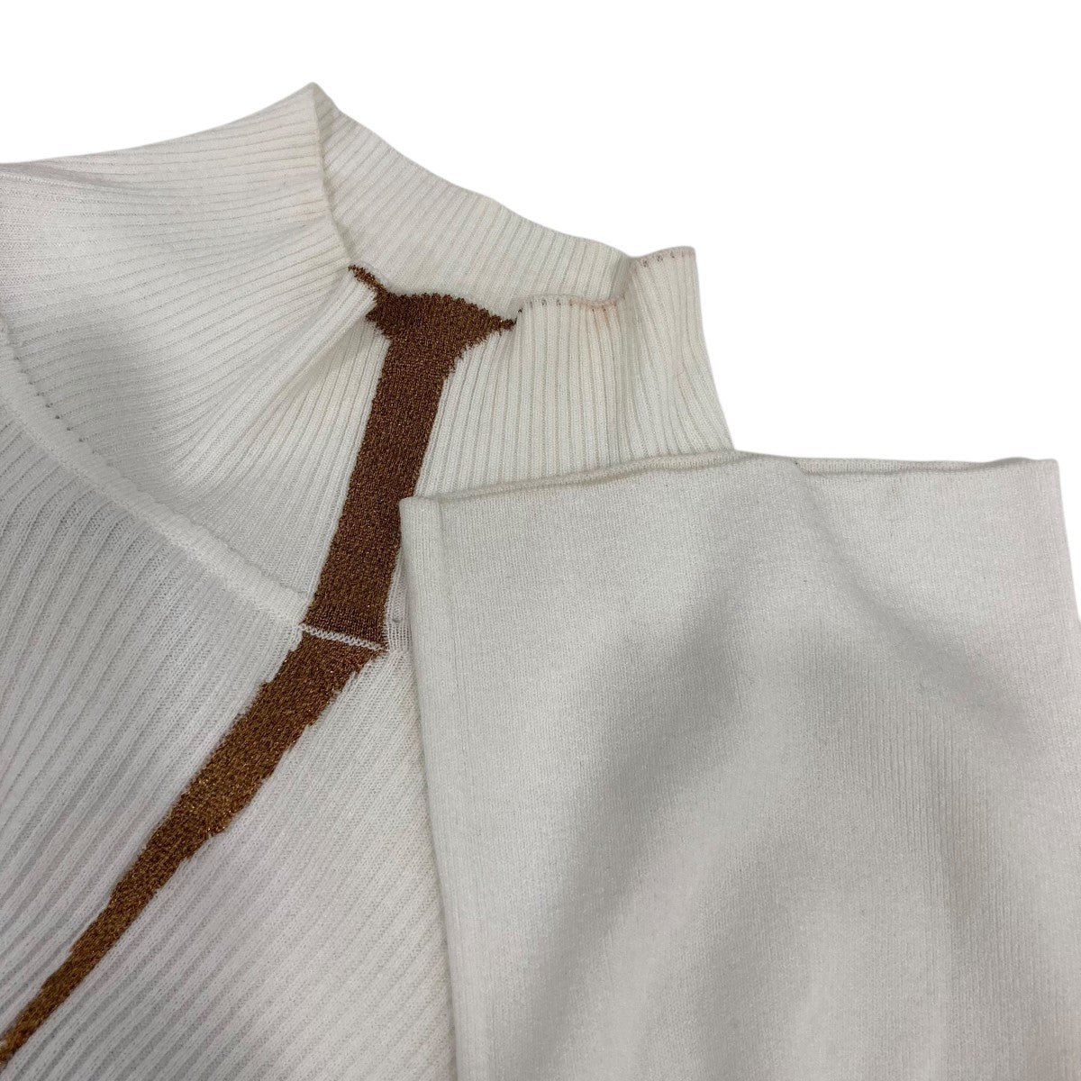 mame kurogouchi Kintsugi High Neck Knitted Top長袖ニットトップスMM24FWKN515 古着・中古-6枚目のアイテム画像