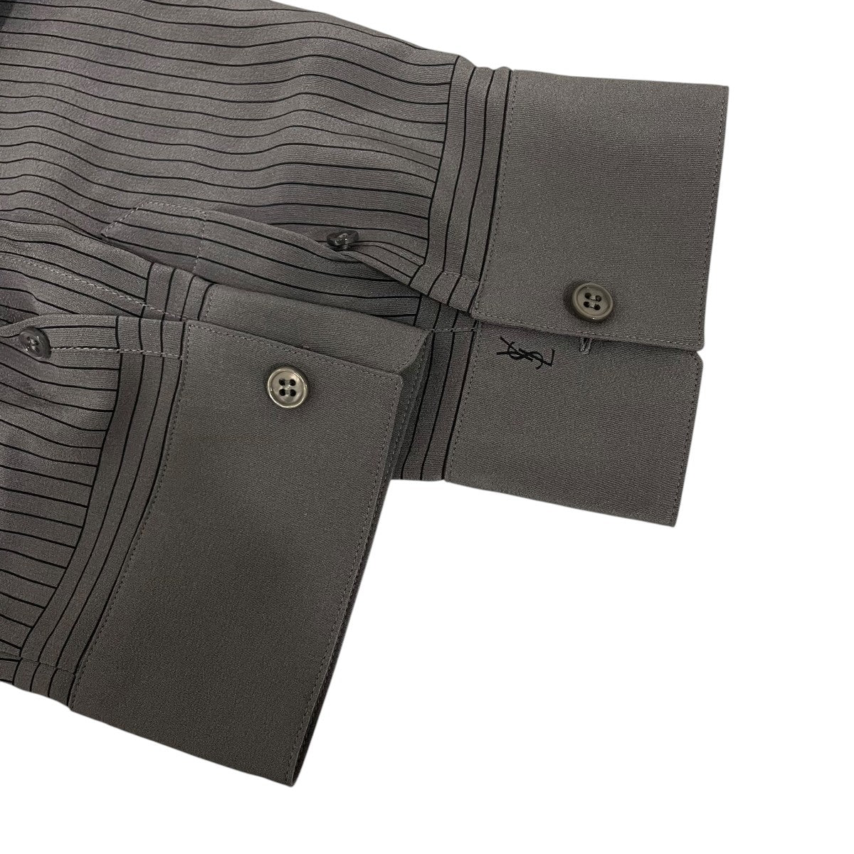 Saint Laurent SILK 100％長袖シャツ819509 古着・中古-4枚目のアイテム画像