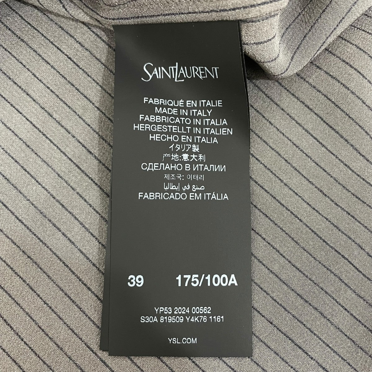Saint Laurent SILK 100％長袖シャツ819509 古着・中古-6枚目のアイテム画像