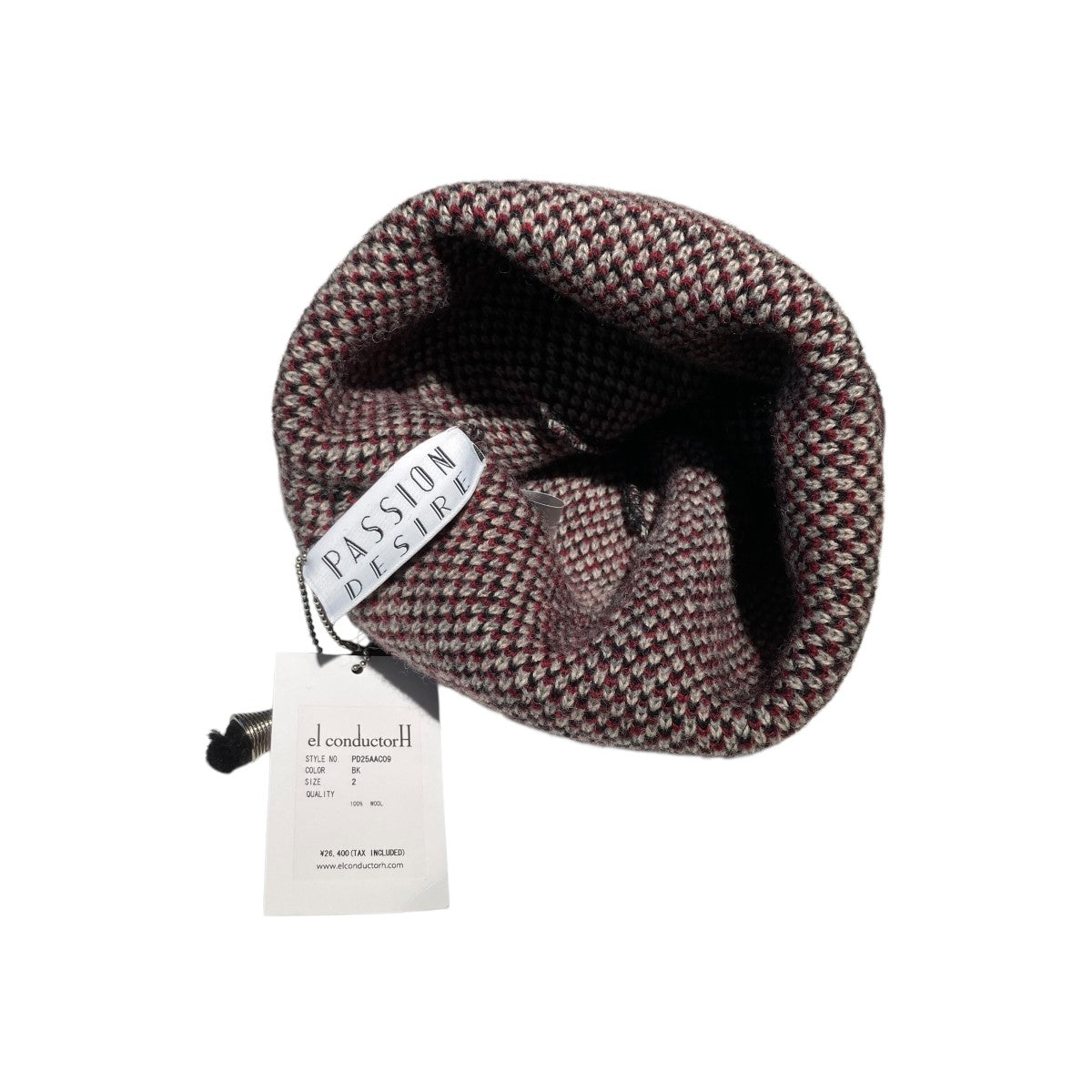 WOOL KNIT FLAP POMPOM BEANIEニット帽PD25AAC09