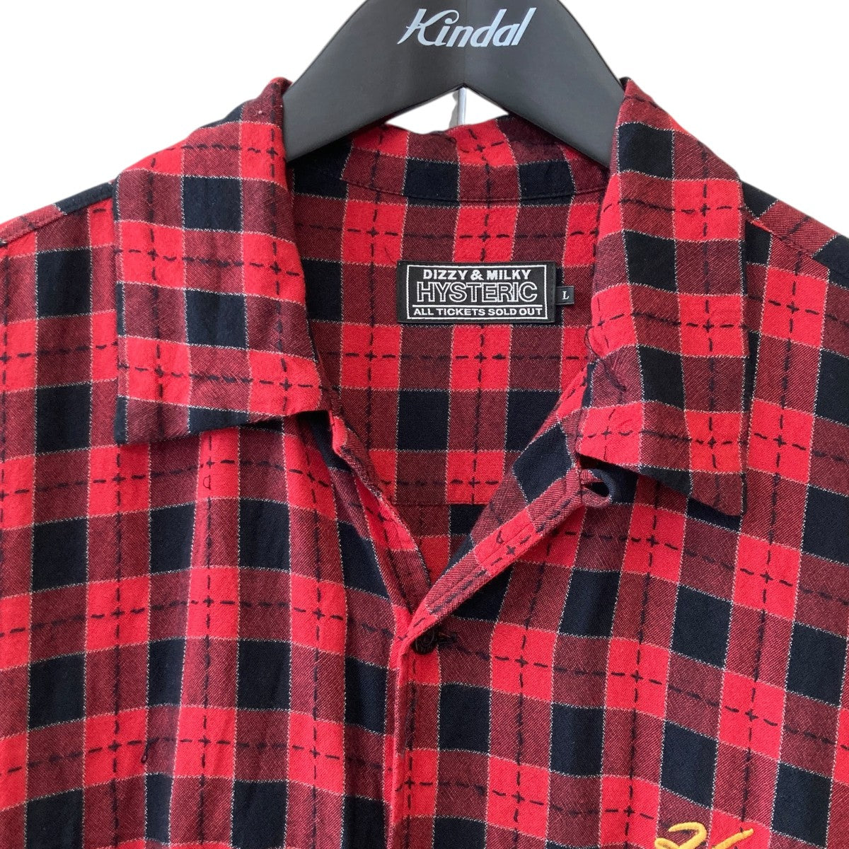 Hysteric Glamour 刺繍 オープンカラーシャツ02241AH03 古着・中古-3枚目のアイテム画像
