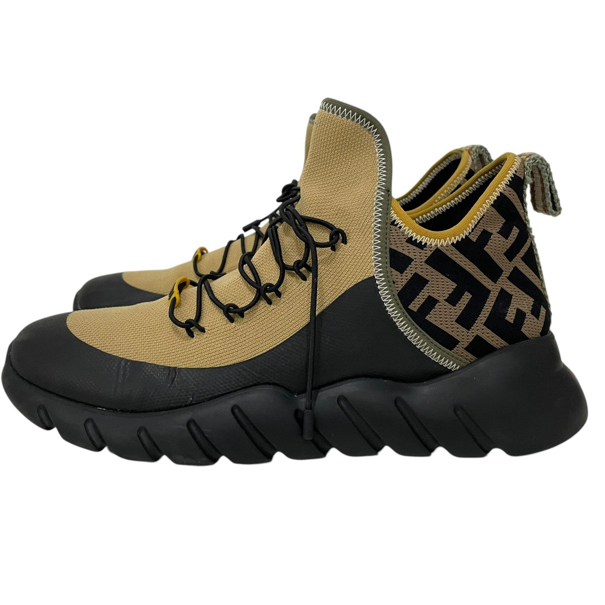 FENDI ズッカ ニット ソックススニーカーローカットスニーカー7E1347 古着・中古-2枚目のアイテム画像