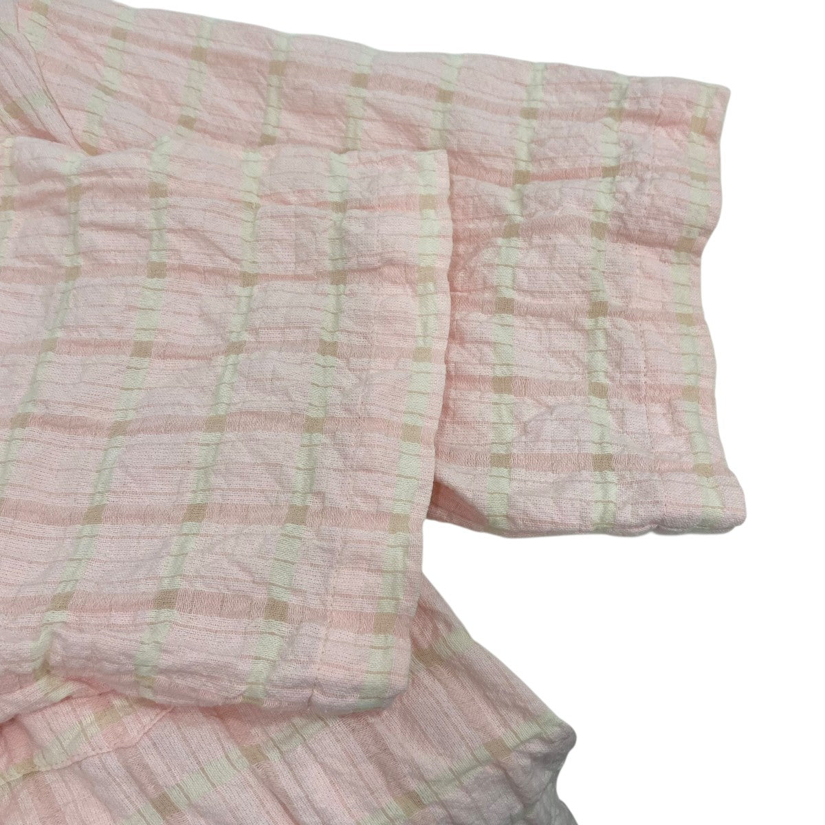 ROLD SKOV QUADRO SHIRT PINK CHECK半袖シャツ 古着・中古-4枚目のアイテム画像