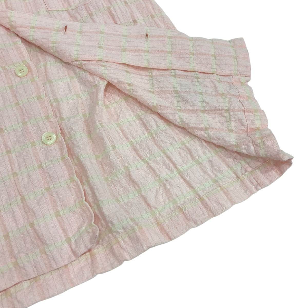 ROLD SKOV QUADRO SHIRT PINK CHECK半袖シャツ 古着・中古-5枚目のアイテム画像